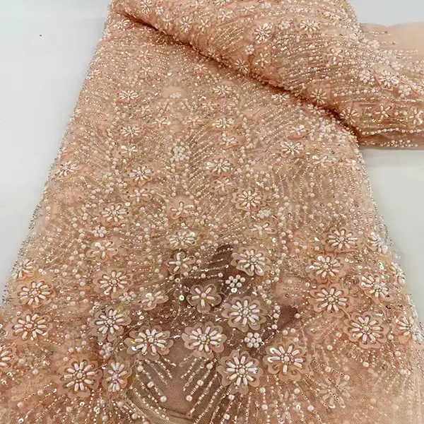 Manik-manik sulaman sing digawe sulaman lace manik lace mesh bead kain