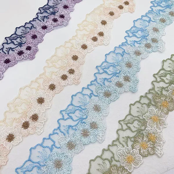 Lace Sulaman Werna Kayu Double