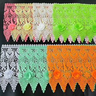 Guipure Polyester Lace Water-larut Lace Trim