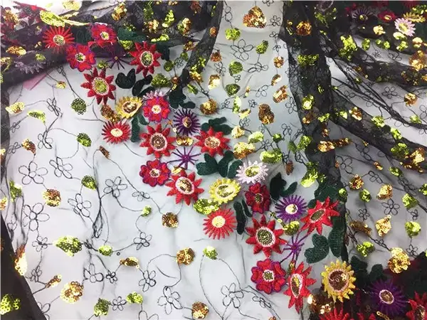 New Arrival Fashion Luxury 3d Embroidery Sequin Lace Fabric Liturgical Lace Fabric New Arrival Fashion Luxury 3d Embroidery Sequin Lace Fabric Liturgical Lace Fabric