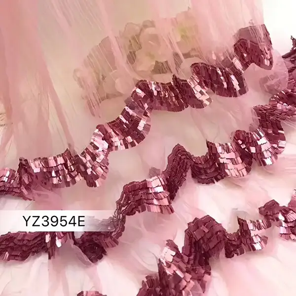 New Arrival Fashion Luxury 3d Embroidery Sequin Lace Fabric Liturgical Lace Fabric New Arrival Fashion Luxury 3d Embroidery Sequin Lace Fabric Liturgical Lace Fabric