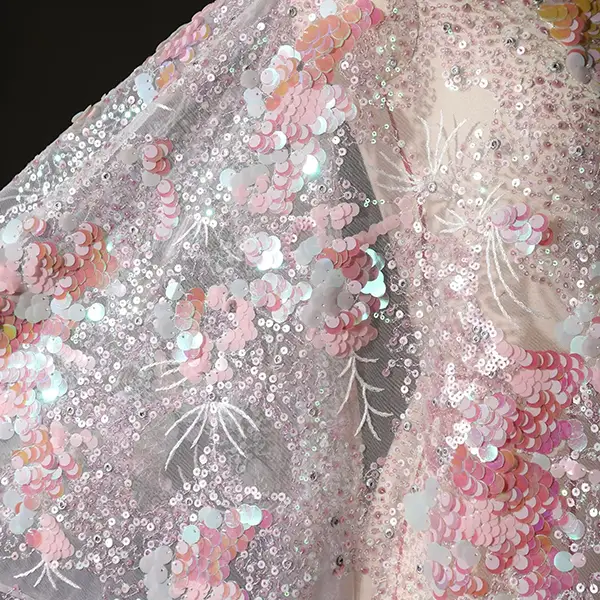 New Arrival Fashion Luxury 3d Embroidery Sequin Lace Fabric Liturgical Lace Fabric New Arrival Fashion Luxury 3d Embroidery Sequin Lace Fabric Liturgical Lace Fabric
