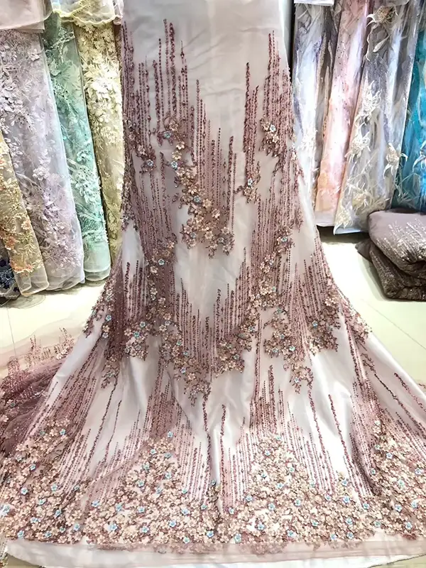 New Arrival Fashion Luxury 3d Embroidery Sequin Lace Fabric Liturgical Lace Fabric New Arrival Fashion Luxury 3d Embroidery Sequin Lace Fabric Liturgical Lace Fabric
