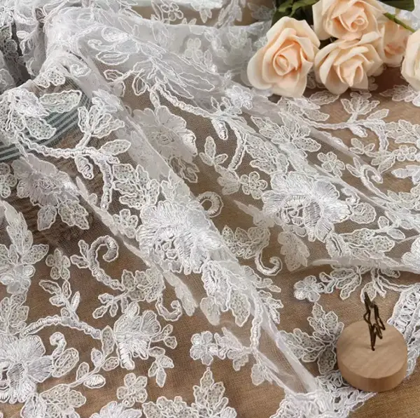 New Arrival Fashion Luxury 3d Embroidery Sequin Lace Fabric Liturgical Lace Fabric New Arrival Fashion Luxury 3d Embroidery Sequin Lace Fabric Liturgical Lace Fabric