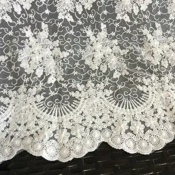 New Arrival Fashion Luxury 3d Embroidery Sequin Lace Fabric Liturgical Lace Fabric New Arrival Fashion Luxury 3d Embroidery Sequin Lace Fabric Liturgical Lace Fabric