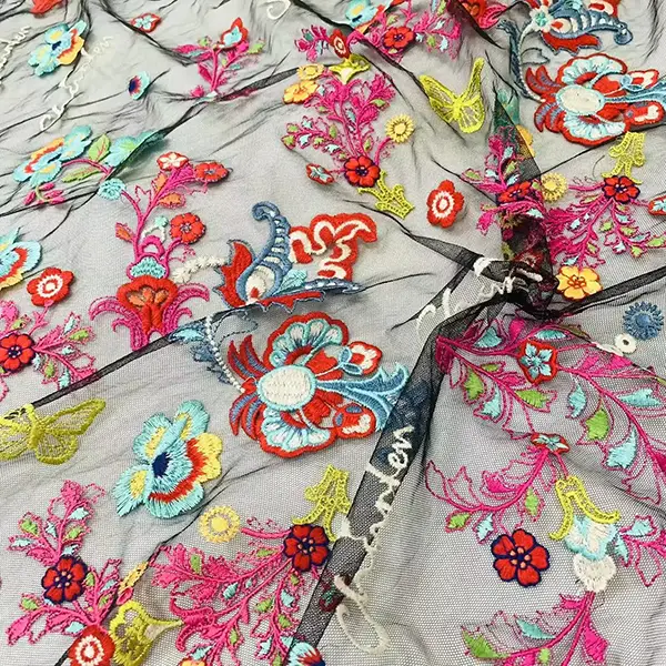 Wholesale Custom Tulle Fabric Embroidery Lace Fabric Wholesale Custom Tulle Fabric Embroidery Lace Fabric