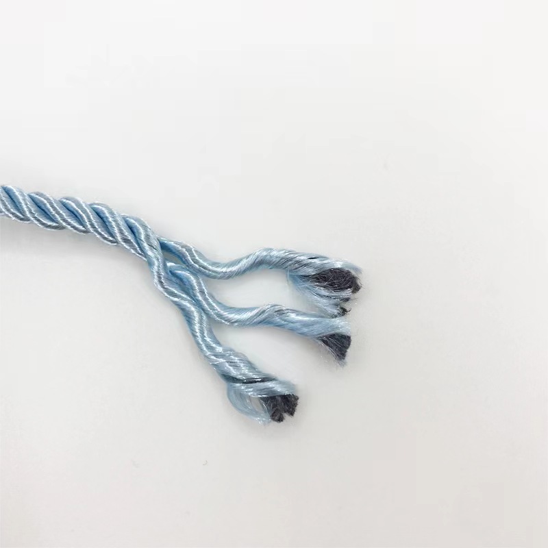 Solid Color 7mm Strands Colored Silk Rope Decoration Silk Rope