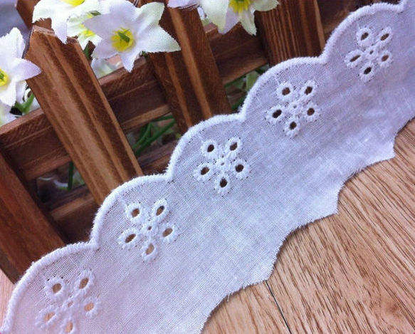 Sulaman trimming tc lace kanggo busana wanita