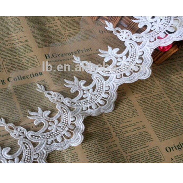 Cahaya Crochet Crochet Crochet Cloce renda kanggo gaun penganten
