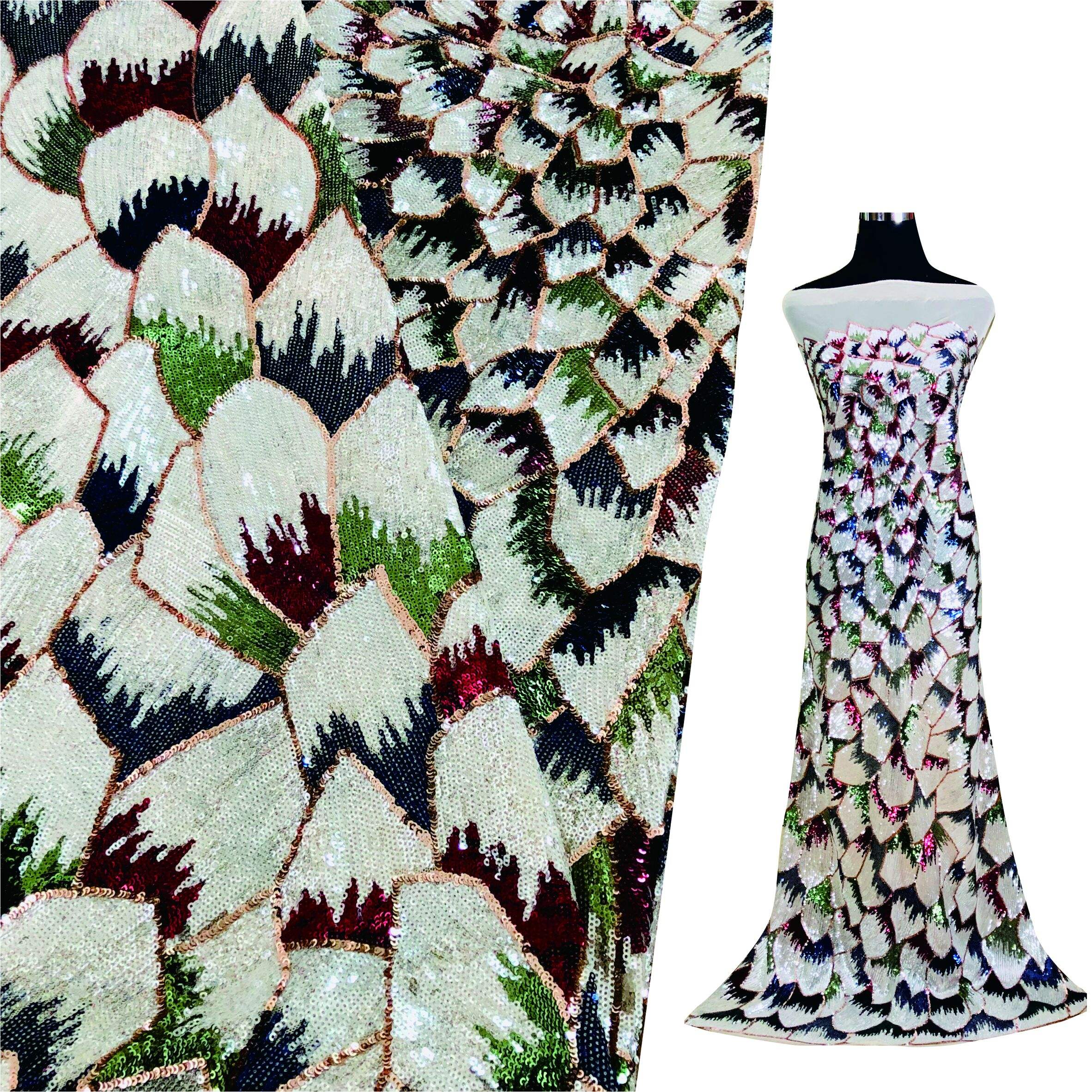 Sequin Kain Lace Vabric Lace Apik