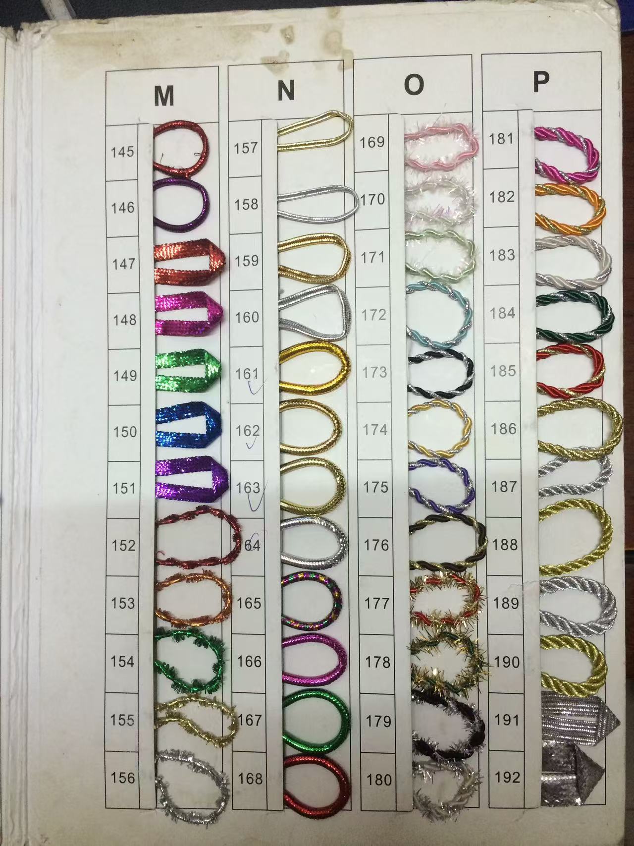 5mm Colorful Metallic Polyester Rope Jewelry Thread Metallic Cords Rope