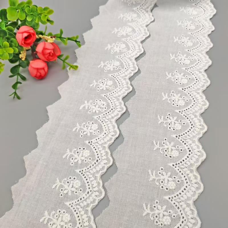 T / C Kapas Lace Trimming Cotton Lace Pemotong Kembang T / C यETET Lace Trimming