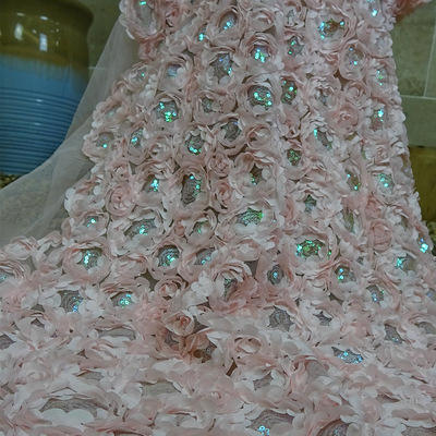 3d rang wedding kain kain rug busana pengantin bulu bulu wulu wulu lace kanthi sequin