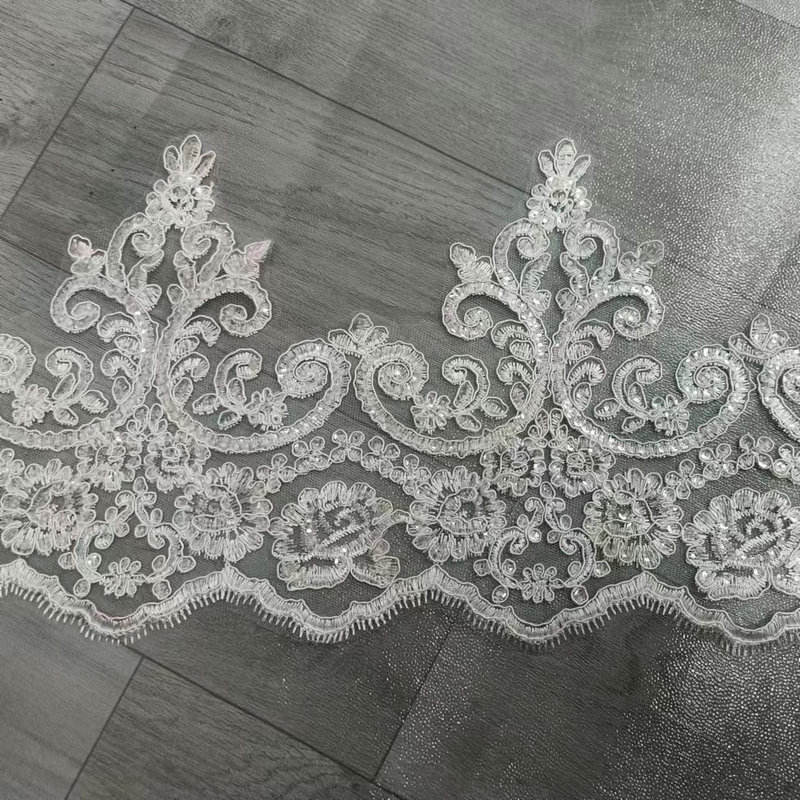 LOVERPER FRANCERING Prancis Pengantin Pengantin Pengantin Pengantin Lace Sulam Kanggo Gaun Pengantin