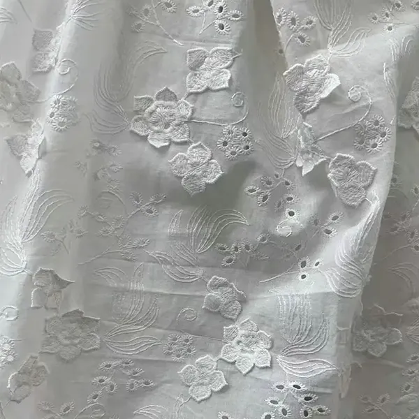 Kembang 3D Dihiasi 100% Kain Lace Cotter Coklat Kanthi Hole