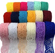 Lace Trim Chinlon Cloic Lace Cilik Cilik Emas Warna Lace