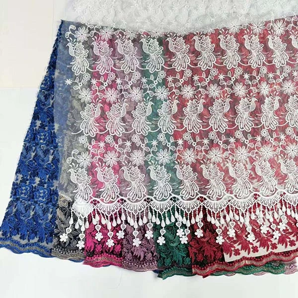 Grosir Kembang Bunga 3D Teks Sulaman Murah Swiss Voile Lace Trim 2021