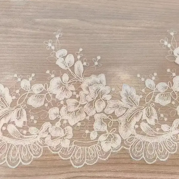 Lace Sulaman Kulit Klasik Apik Polyester Kanggo Pakaian Wanita