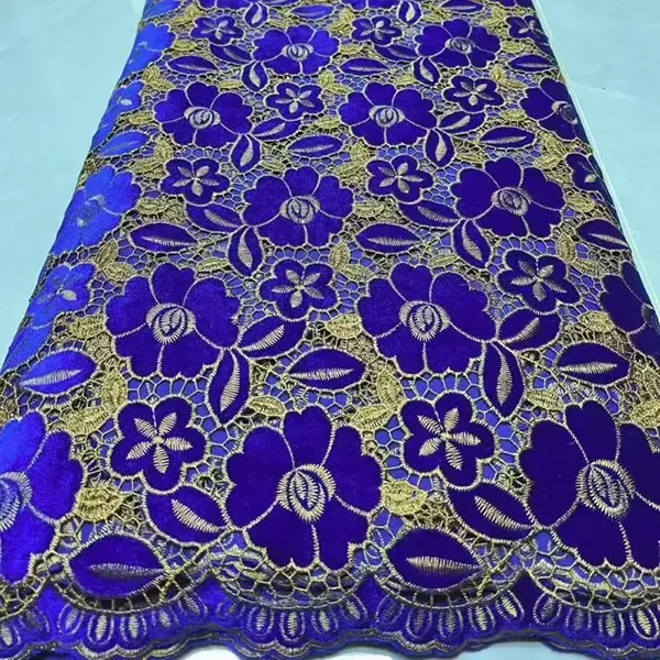Grosir Luxury Beludru Guipure Lace Timur Tengah Beludru Lace Fabric Fashion High Quality Beludru Lace